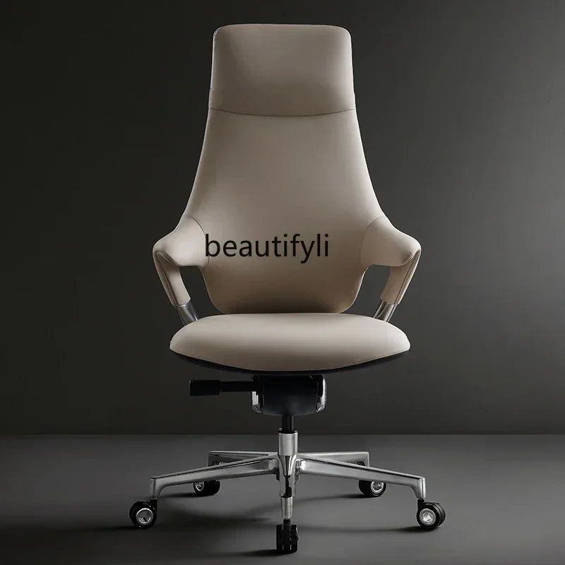 

C Light luxury boss chair office ergonomic leather computer chair sedentary e-sports seat