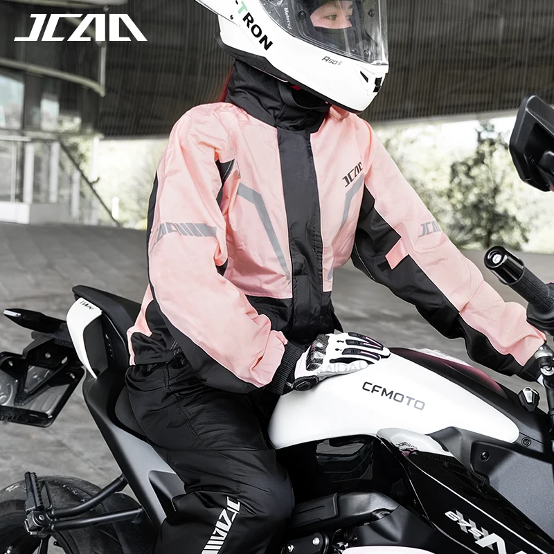 

Fashion Waterproof High-end Motorcycle Rain Suit Reflective Riding Jacket and Pants Set Unisex Men/Women Cycling Raincoat