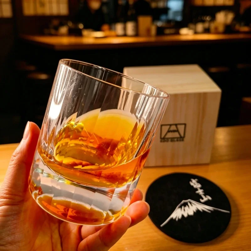 Optical Prism Cocktail Cup Old-fashioned Wihsky Glass Glassware Heavy Bottom Chivas Vodka Whiskey Brandy Wineglass Rock Tumbler