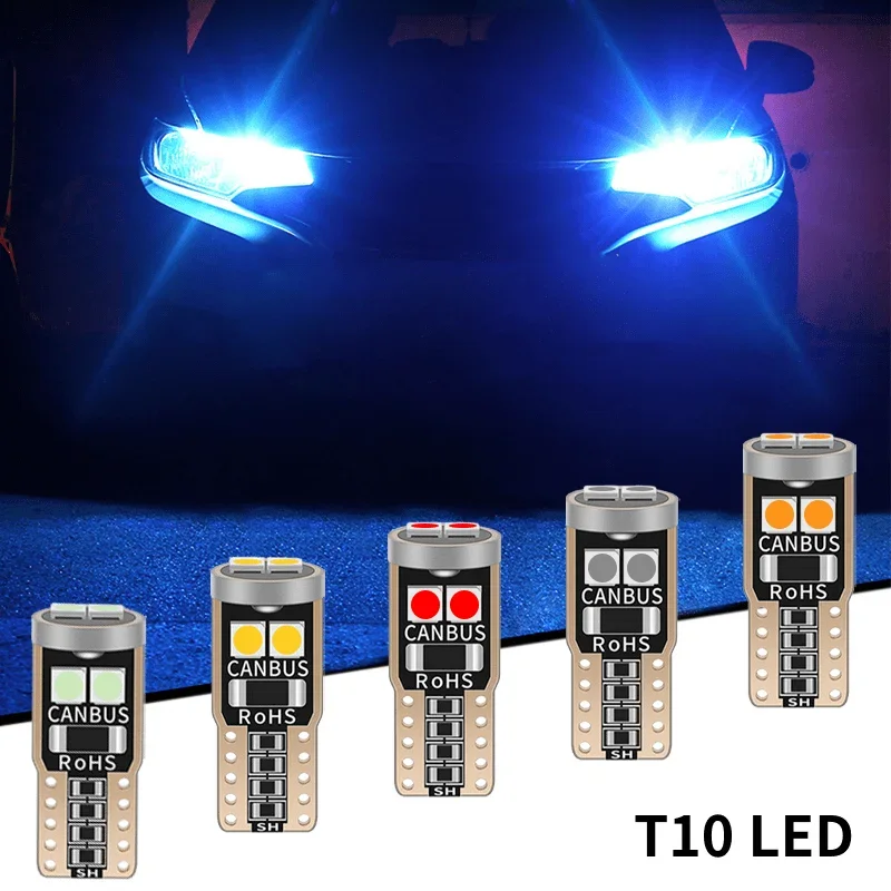 Car LED Rear License Plate Light T10 Ultra Bright Small Bulb Universal Modification License Plate Light Trunk Light Taillight