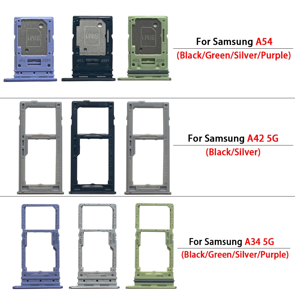 Imagem -04 - Soquete do Adaptador da Gaveta do Entalhe para Samsung Suporte do Cartão Sim Bandeja da Microplaqueta A04 A04s A04e A14 4g A24 A34 A54 A15 5g A05 A05s 100 Peças