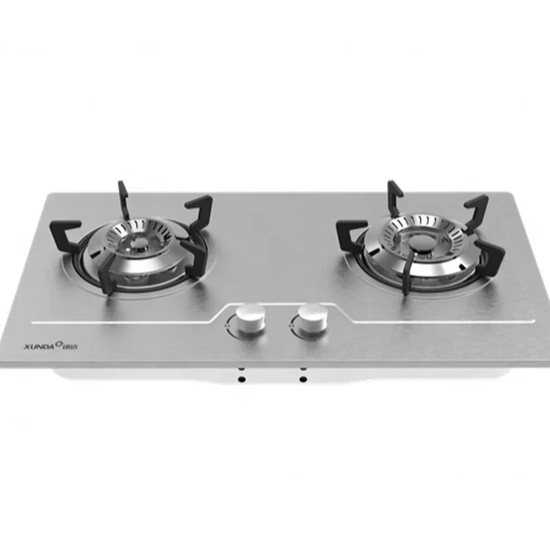 

Gas Hob 2 Burner and Cooker Hob Stainless Steel Household Home Appliance