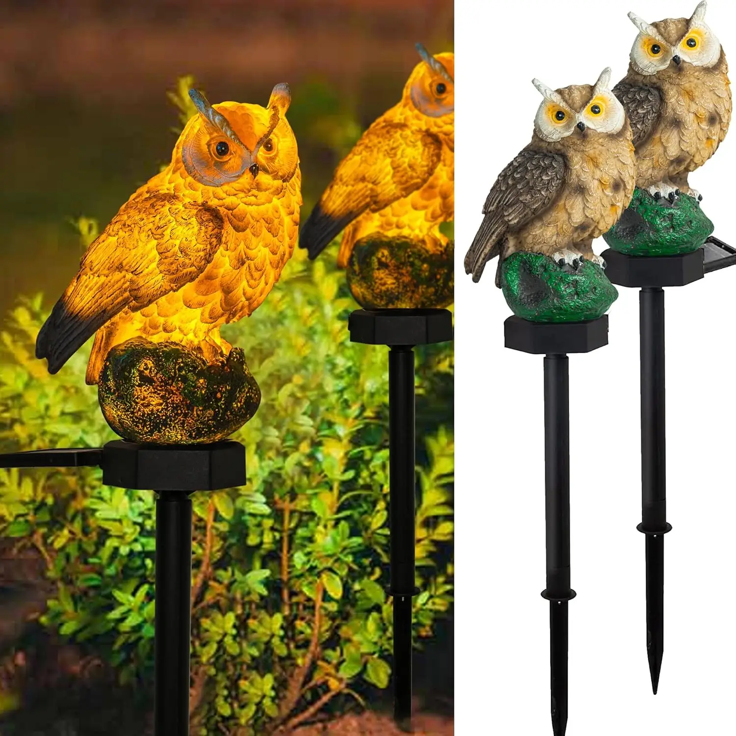 2 Pack Owl Solar Le… - image
