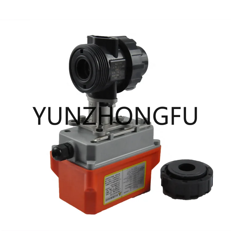 PVC on Off Type Electric Actuator Motorized Electric Water Flow Control Ball Valve