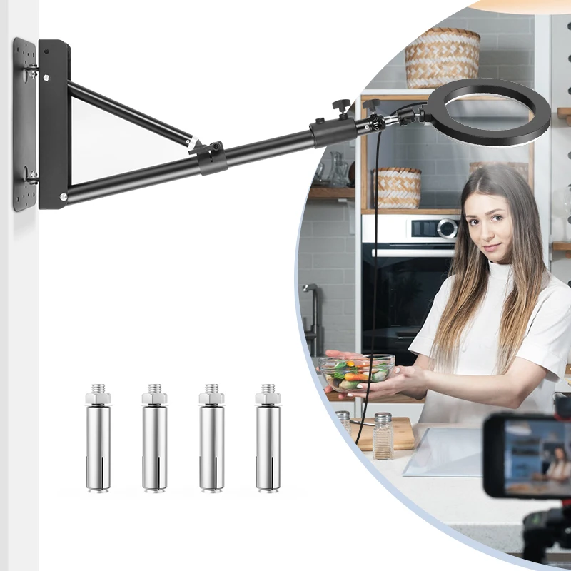 Photography Wall Mount Triangle Boom Arm 54\