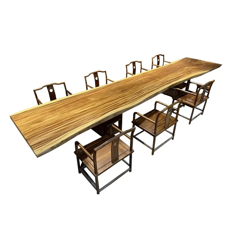 

Walnut solid wood large board coffee table, desk office coffee table