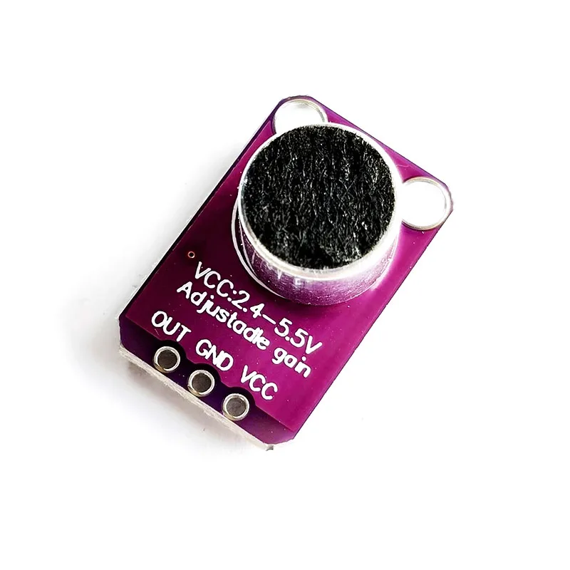 GY-MAX4466 MAX4466 Modulo amplificatore per microfono a elettrete Guadagno regolabile OUT GND Scheda amplificatore VCC 2.4-5V DC