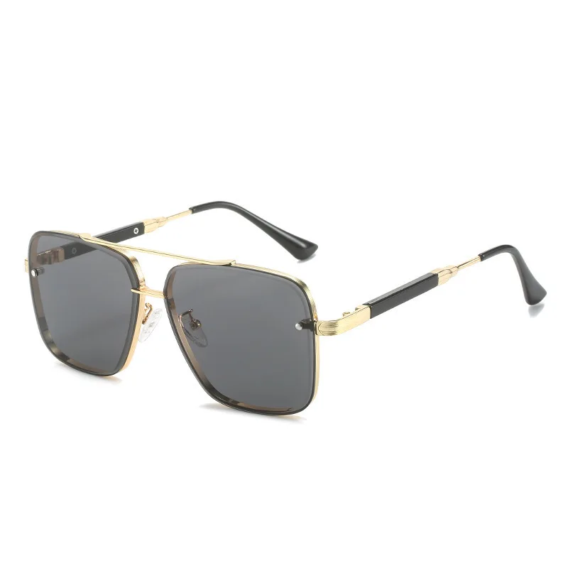 

Fashion Retro Square Metal Shades Women's Original Brand Design Driving Sunglasses New Double Bridge Pilot Sun Glasses