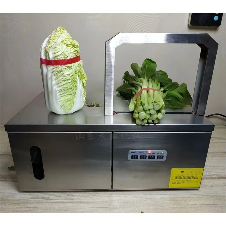 Vegetables Strapping Machine Table Mini Size Vegetable Strapping Machine with Opp Band Vermicelli Tying Machine for Supermarket