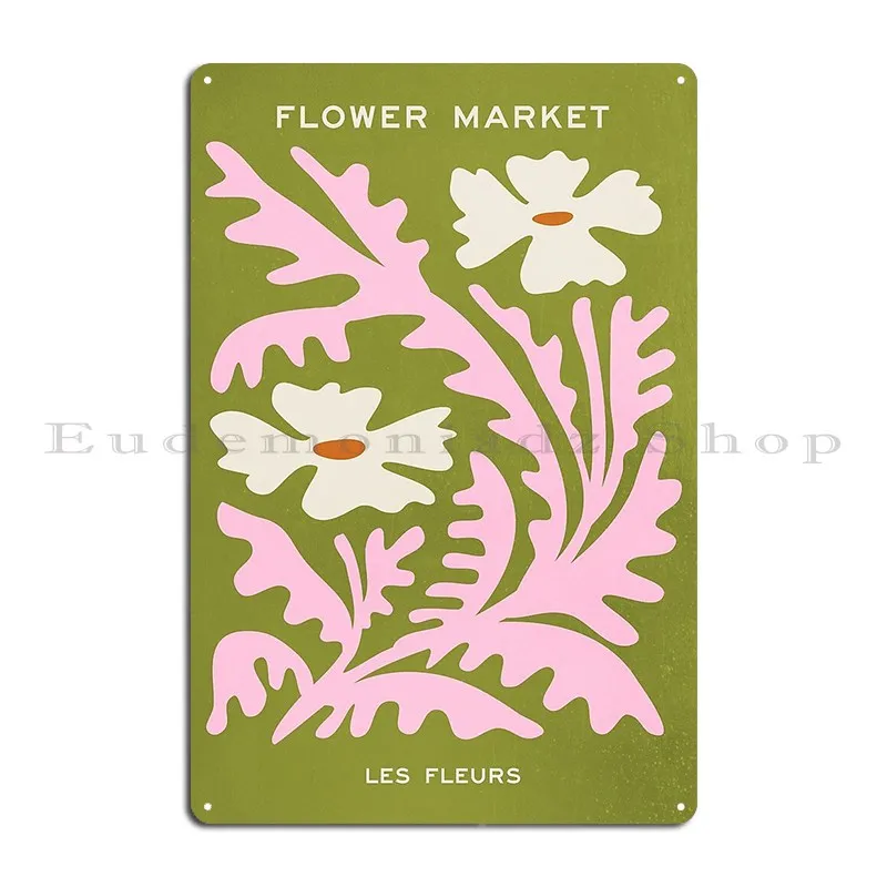Cupid Les Fleurs Flower Market Color Series 10 Metal Sign Poster Garage Plaques Design Henri Matisse Tin Sign Poster