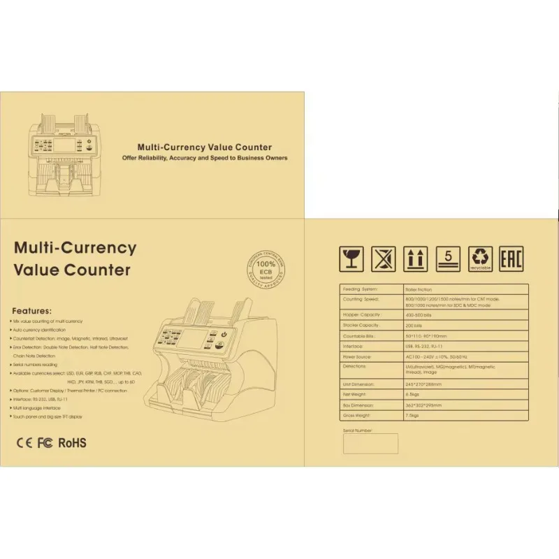 

2025 hot sale CIS Bill Value Counting Machine Counterfe-it Money Detector Banknote Bill Cash Counter Money Counter Machine