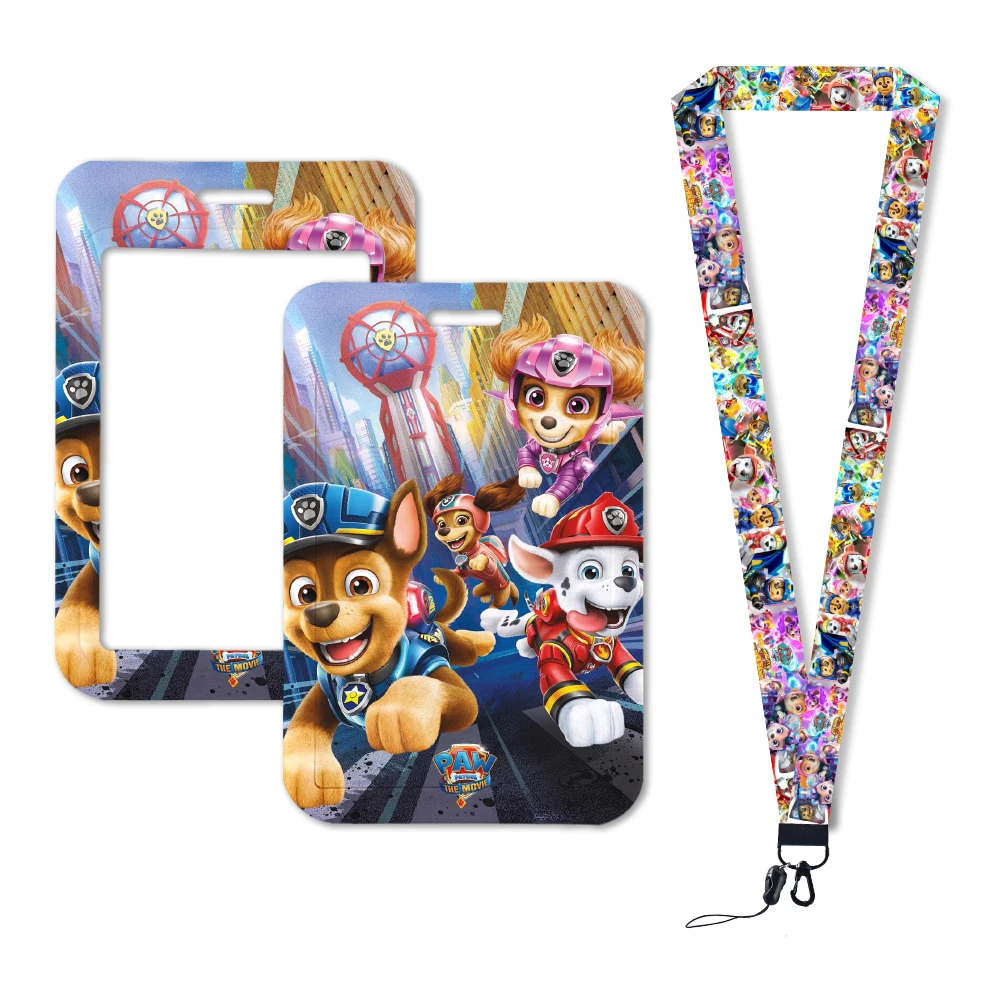 Hot-Selling Lanyards Paw Patrol Chase Id Card Houders Deur Kaart Case Opknoping Touw Badge Houder Nek Riem Visitekaartje Cadeau