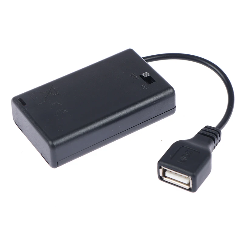Imagem -04 - Suporte de Bateria Portátil Mini aa Aaa Storage Box Case Fonte de Alimentação Usb Caixa de Bateria para 5050 3528 2835 Led Strip Light 1pc