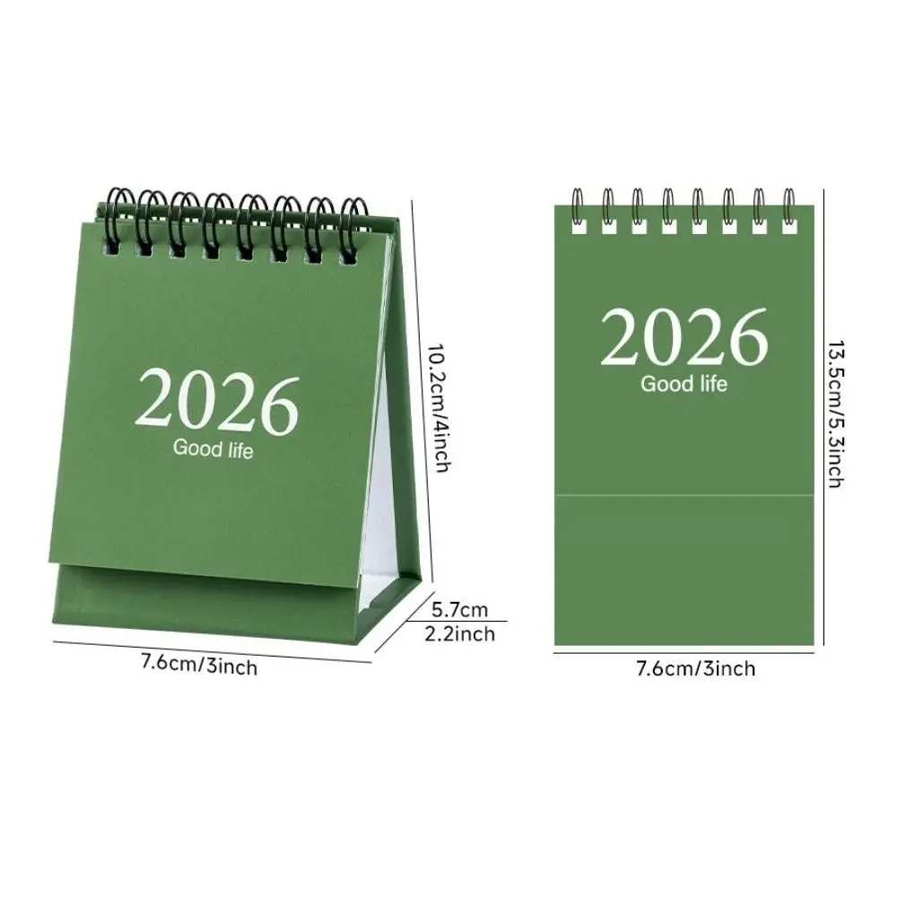 Simple Mini 2026 Calendar Morandi Portable Plan Book Desk Calendar Office Use