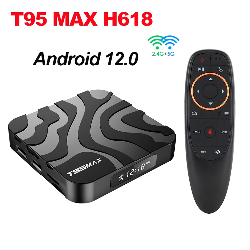 T95 MAX Android 12.0 H618 Smart TV Box 1GB 8GB 4GB 32GB 2.4G/5G Dual Wifi BT4.0 Media Player T95MAX Set Top Box 2GB 16GB