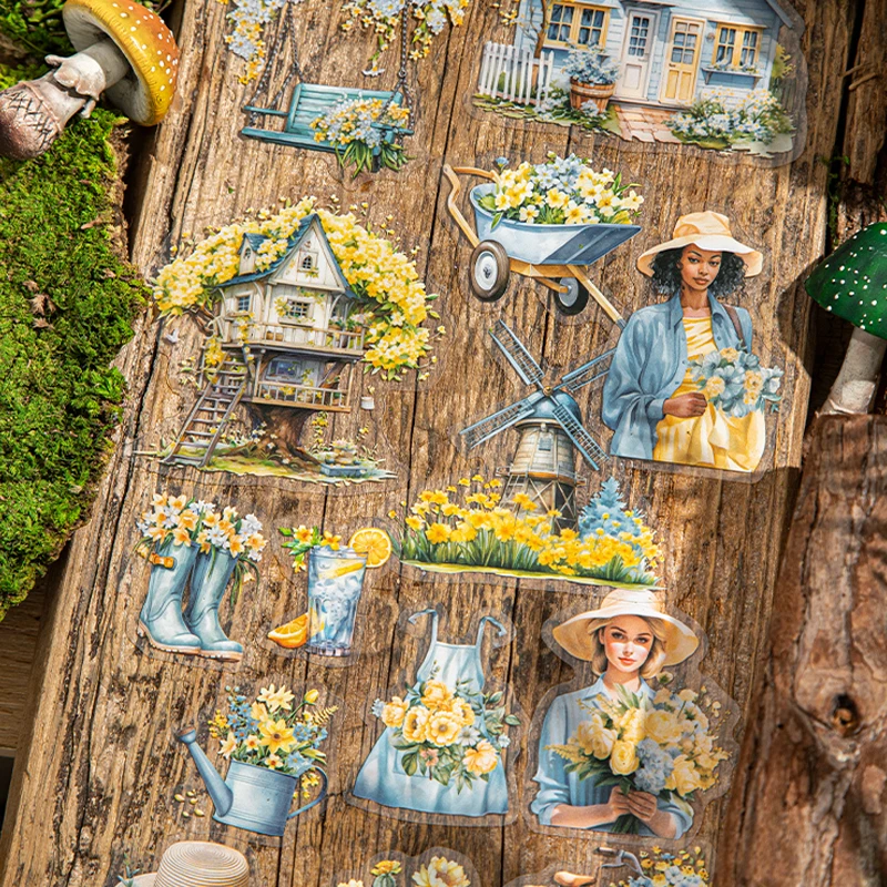 Sticker Pack 20sheets/bag Spring Garden Landscaping Stickers Handbook Stationery DIY Scrapbooking  Phone Case Journal Decoration