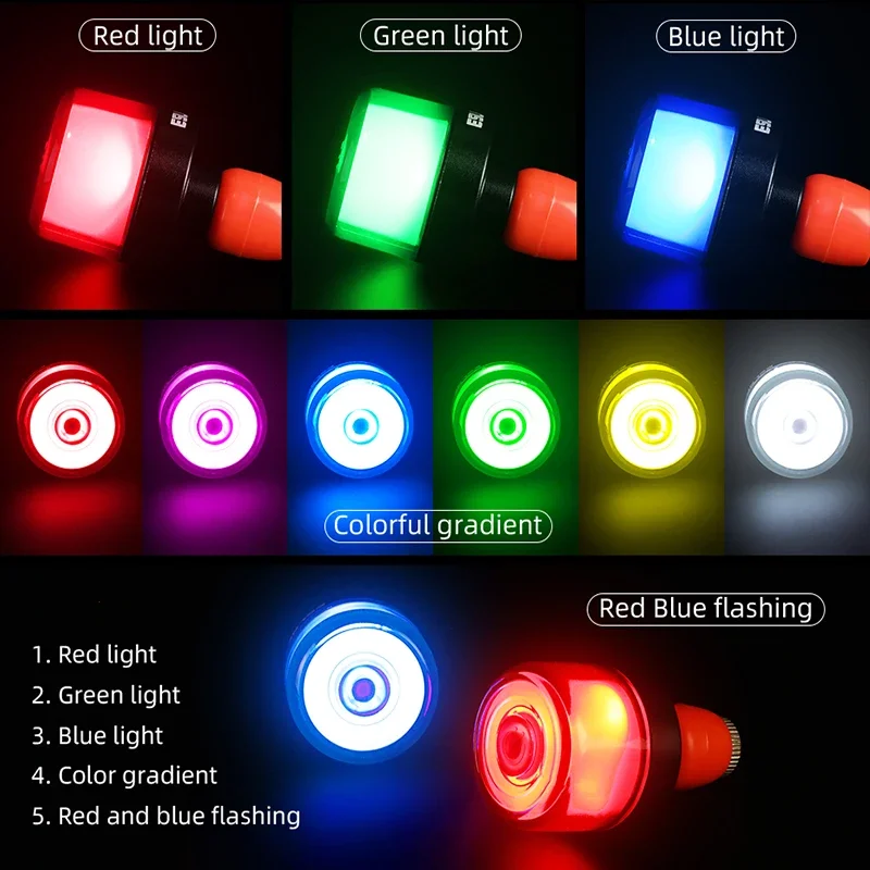 Bicycle Riding USB Charging Mountain Bike Handlebar Plug Lights Multi-function Warning Lights Bicycle Handlebar Light