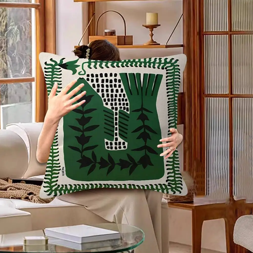 Altes Ägypten, abstrakter, farbenfroher Tiger- und Leoparden-Kissenbezug, Auto-Kissenbezug für Sofa, Auto, Weihnachtsgeschenk, 40 x 40 cm, 45 x 45 cm – Detail 9