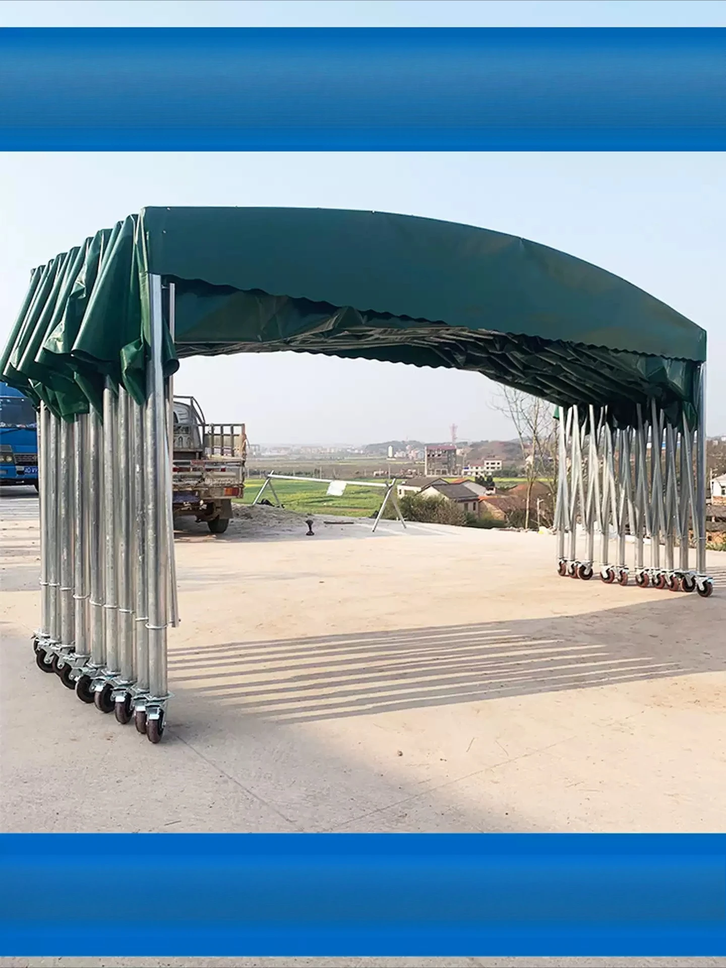 Pop Up Outdoor Waterproof Portable Foldable Car Garage Tent Metal Frame Foldable Patio Canopy Tent (tent not included) 1PCS