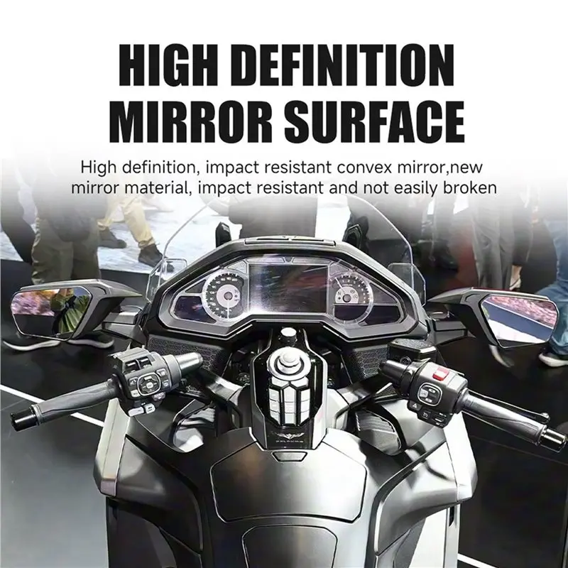 AEA6-Motorcycle HD Rearview Mirror Waterproof Reflector For Honda GL1800 2018-2025 Gold Wing GL 1800