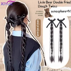 XIYUE Synthetic Wig ponytail female net red twisted braid sweet cool spicy girl boxing braid hair loop style double long braid