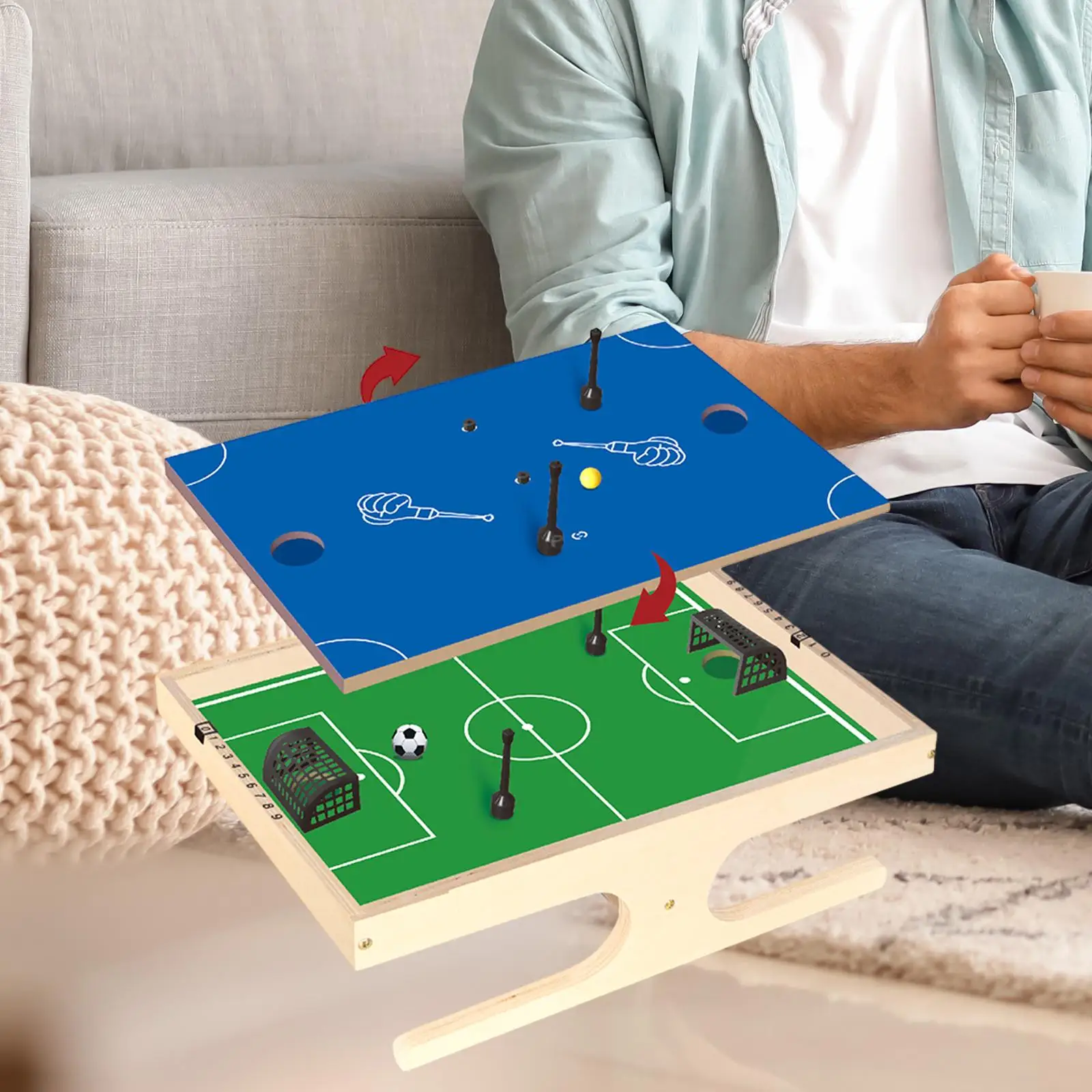 Magnetic Ball Tabletop Board Game Portable for Indoor Game Mini Table Soccer Game for Children Entertainment Kids Adults Family