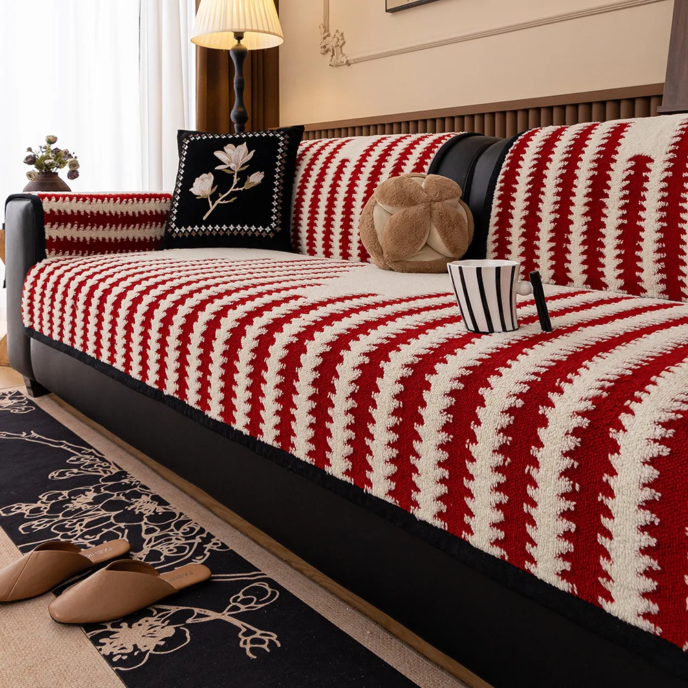 وسادة أريكة فاخرة خفيفة عالية الجودة مبطنة للفصول الأربعة وسادة عالمية غير قابلة للانزلاق ومضادة للخدش وغطاء مسند ظهر للأريكة #5