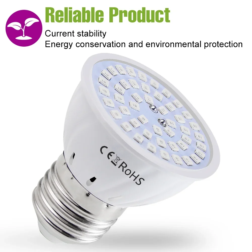 9 واط LED النبات ملء LED الطيف الكامل E27/E26 داخلي بوعاء تنمو ضوء الدفيئة خيمة المائية البذر زراعة الإضاءة