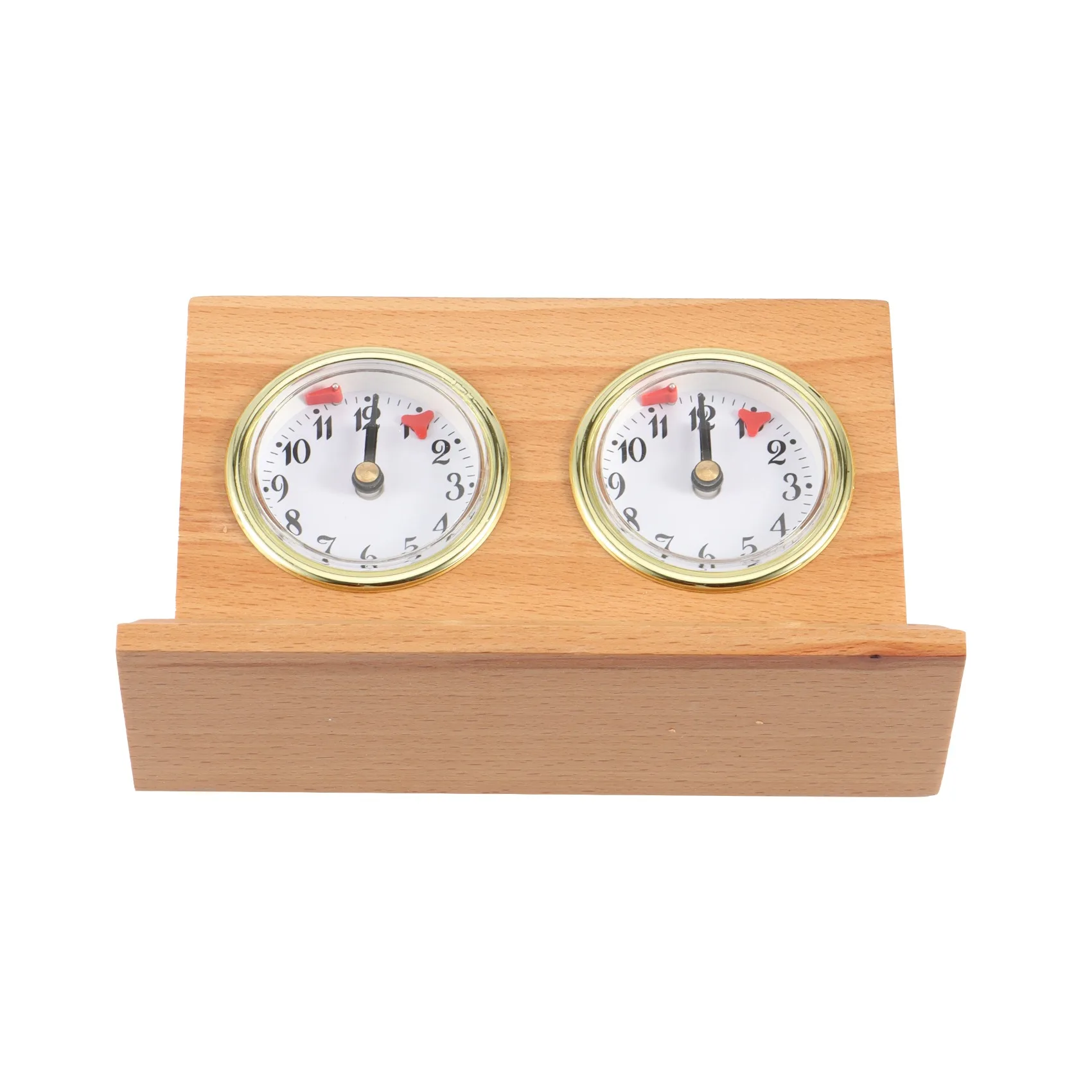 New Retro Analog Chess Clock Timer - Wind-Up Mechanical Chess Clock, No Battery Needed Wooden