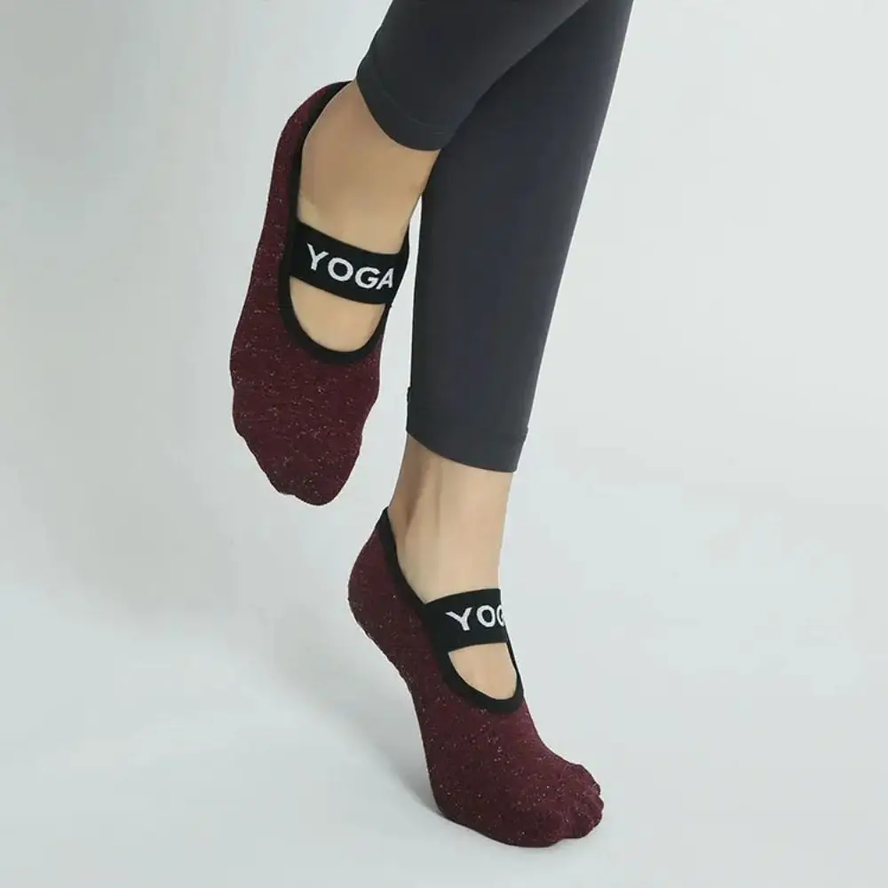 

Durable Professional Yoga Socks Anti-slip Soft Cotton Pilates Socks Elastic Breathable Fitness Floor Socks For Women