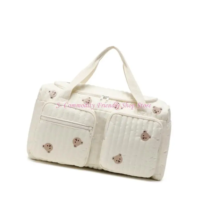 

85AE Organized Diaper Bag with Insulated Holder Waterproof Lining for Easy Cleaning