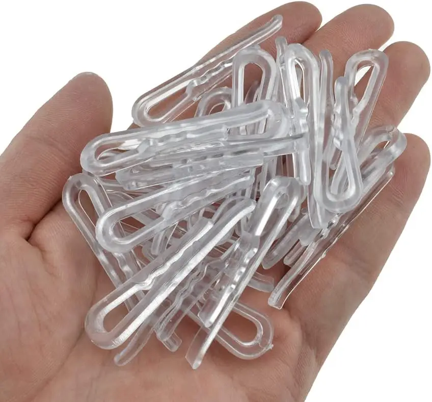 120 Pcs Clear Plastic Alligator Clips for Fabric