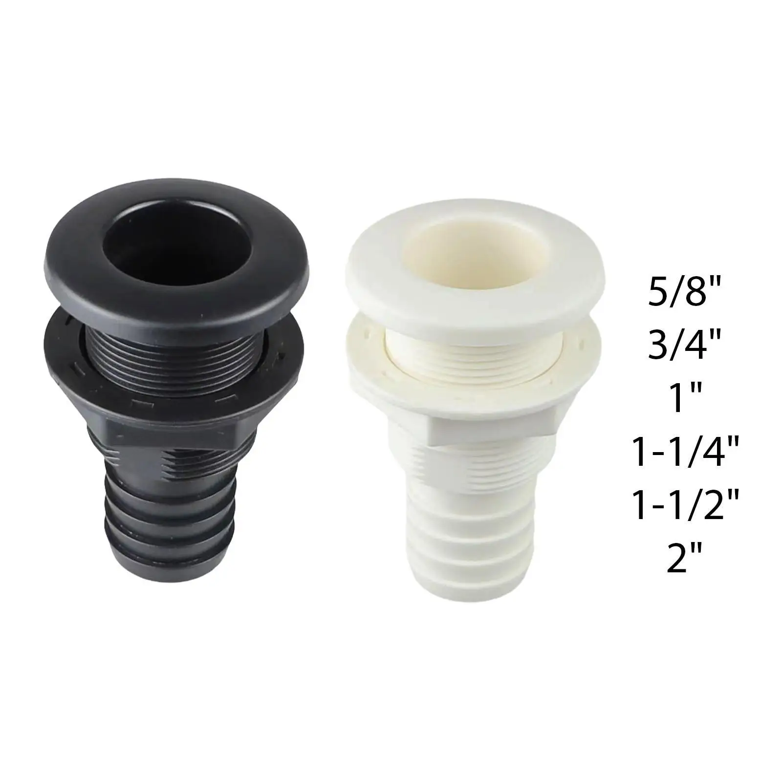 

Durable ABS Boat Drainage Outlet Thru Hull Mount Bilge Pump Hose Leakproof Connector for Yacht RV Plumbing