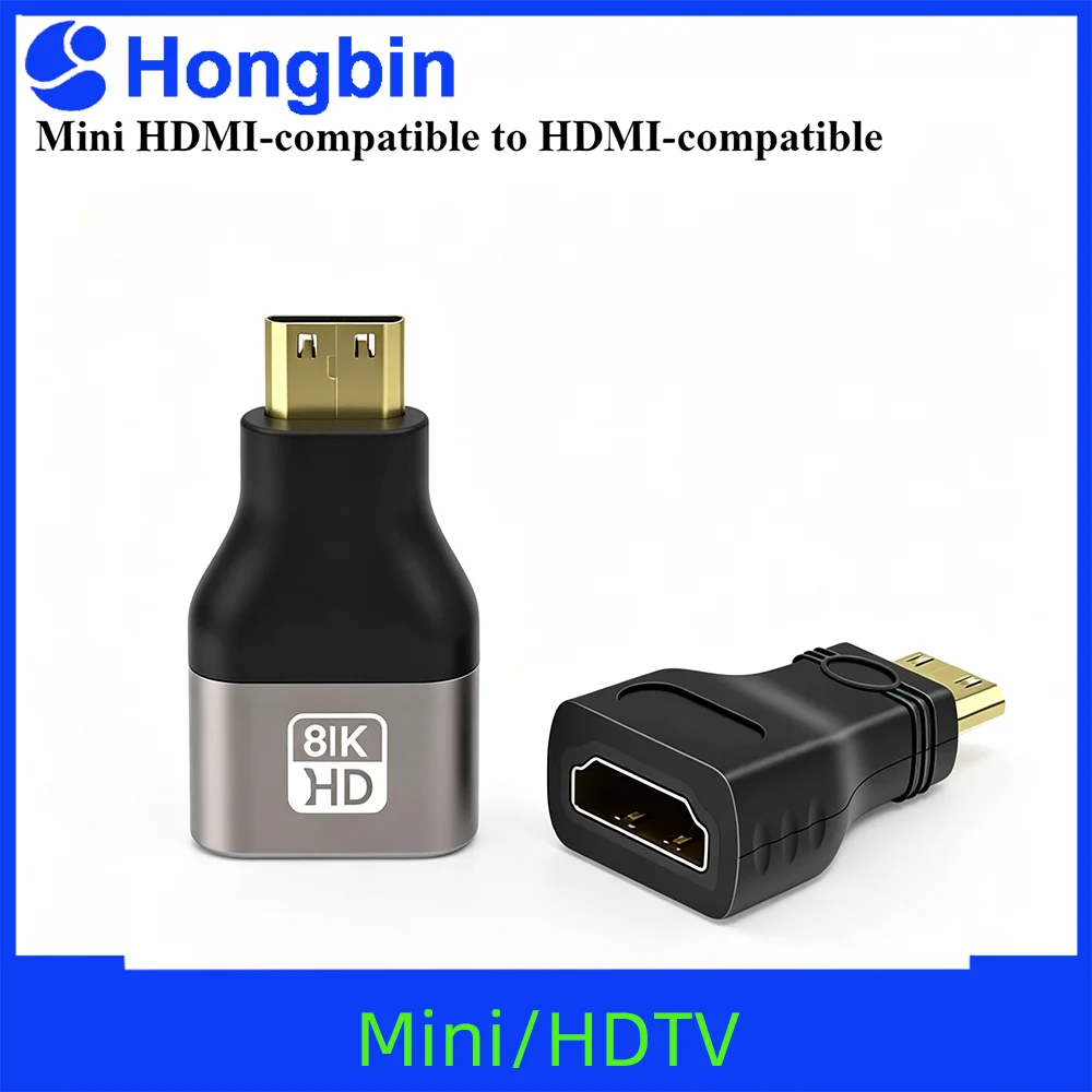 Mini HDMI-Compatible Male to Female Adapter Converter 1080P 2K 4K Video Cable for Mini PC HDTV HD Camera 5504