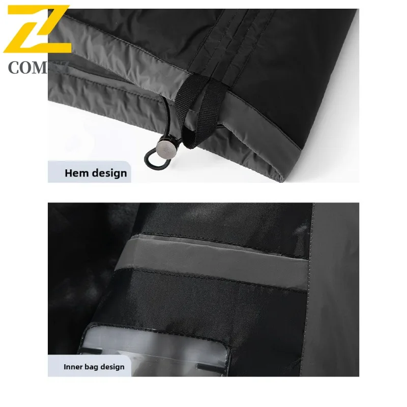 COMXZ Men's Winter Padding Cold-Resistant Solid Color Sporty Travel Puffer Jacket Snowy Hooded Streetwear Cotton Padded Jackets