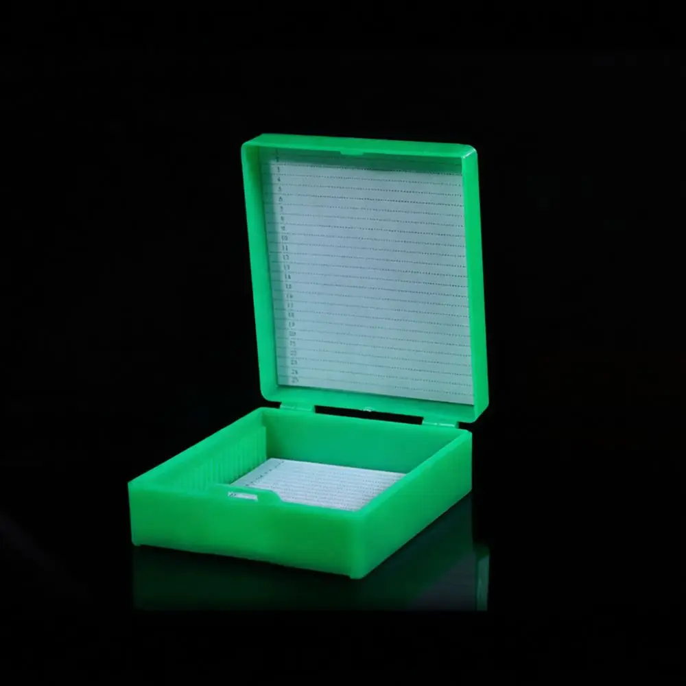 Microscope Slide Storage Box Organizer Laboratory Pathology Specimen Container Secure Buckle Case For Research Lab Slides