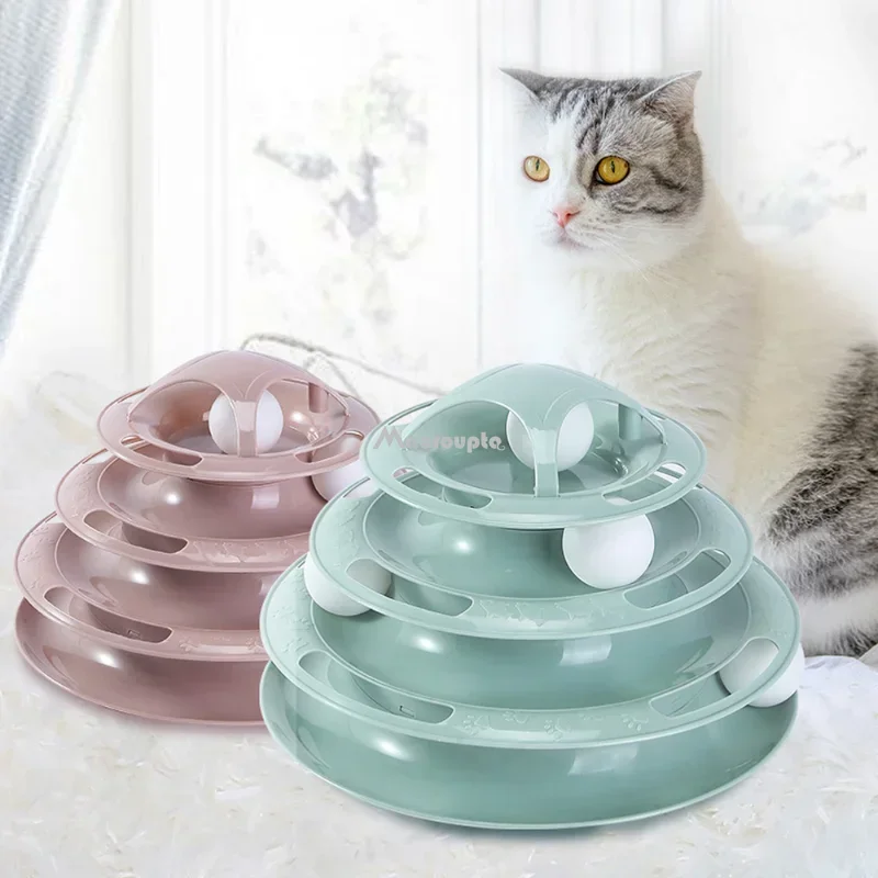 3/4 Levels Cats Toy Tower Tracks 1