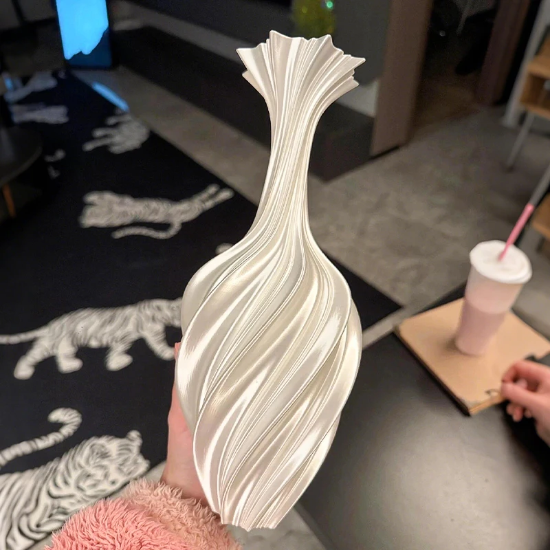

3D printed vase ornament living room flower arrangement light luxury high-end decoration Chinese style