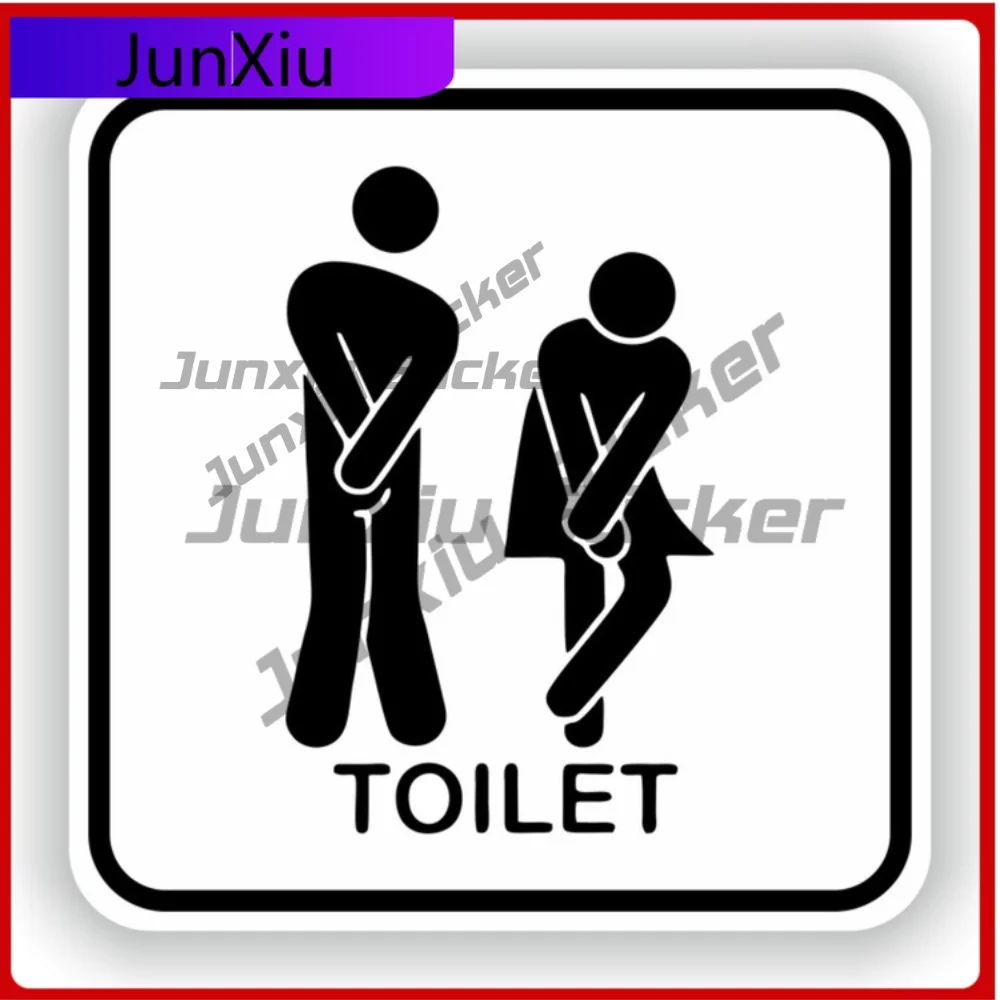 

Toilet Sign Graphic Stickers Custom Vintage Decals Motorcycle Decoration Funny Rv Stickers Suv Phone Waterproof Decals Car Scrat