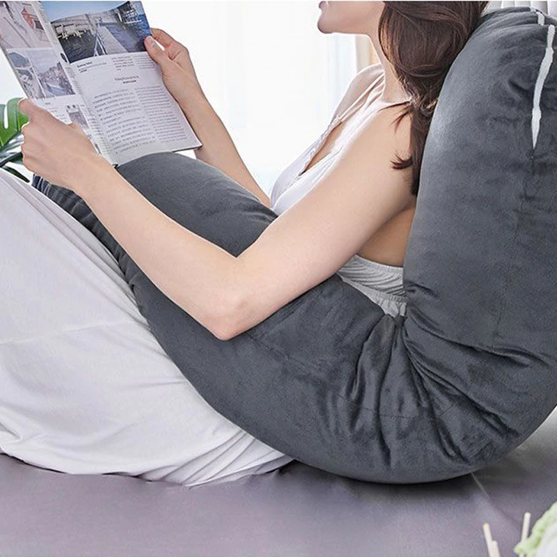 Crystal Velvet Pregnancy Waist Protection Side Sleeping Pillow Pregnancy Support Belly Pillow Pregnancy Sleeping Special Cushion