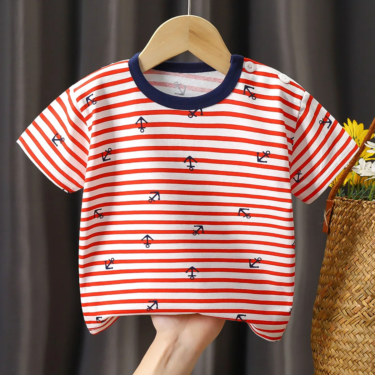 Children's Short-sleeve T-shirt Cartoon Pure Cotton Class A Kids Short Sleeve Clothing New Summer Boys Girls All-cotton Clothes