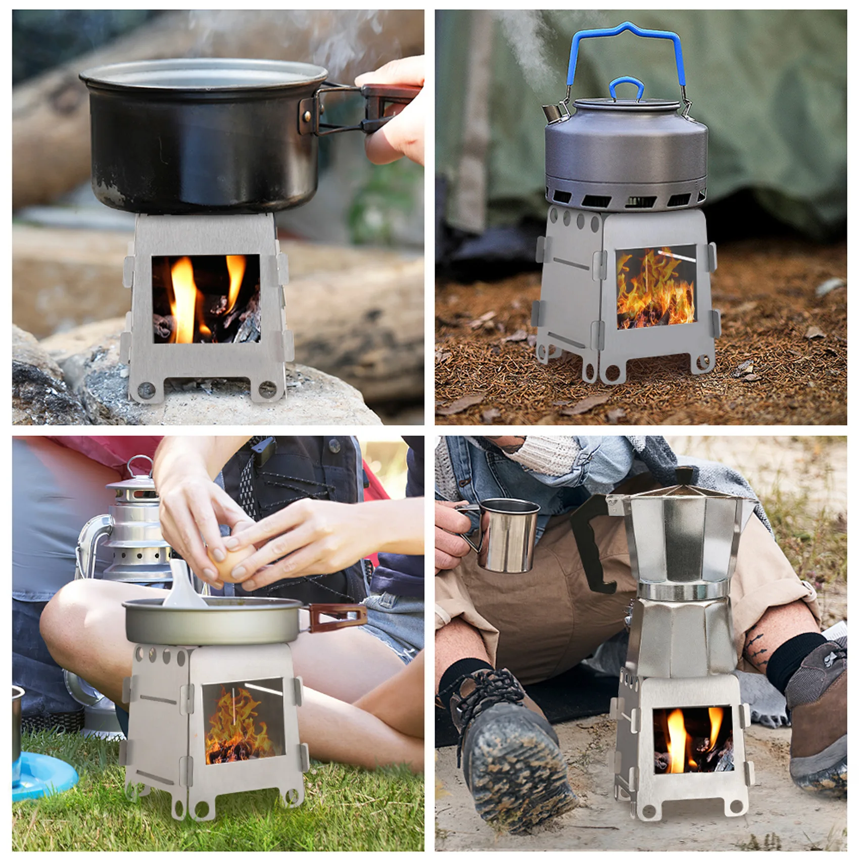 Portable Alcohol/Wood Burning  - Camping Cooking Alcohol 评论和价格
