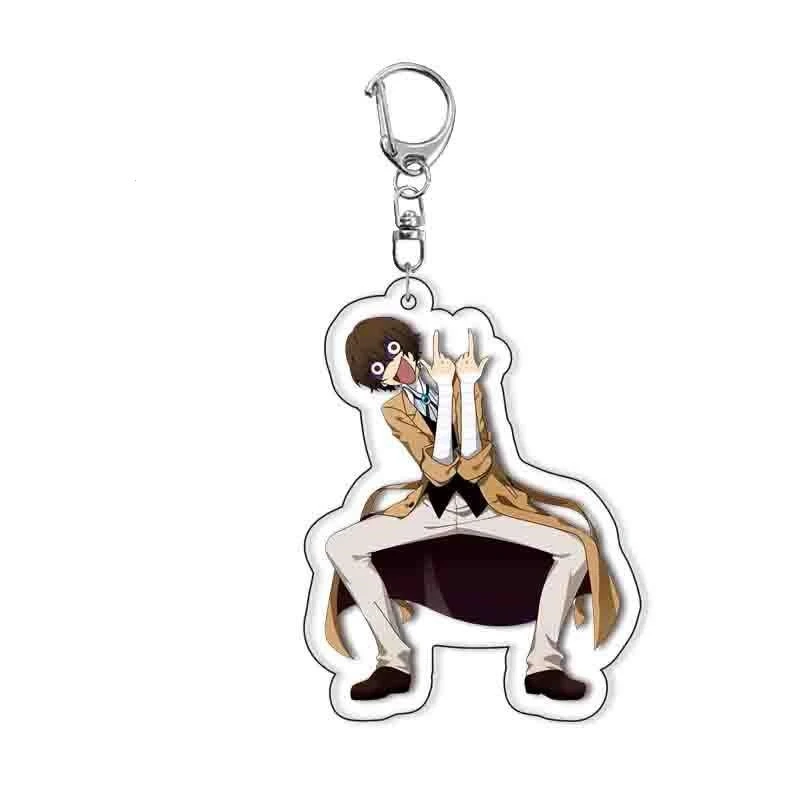 Bungo Stray Dogs Nakajima Atsushi Cosplay akrilik gantungan kunci liontin menggemaskan indah dekorasi Keyring Widget kartun