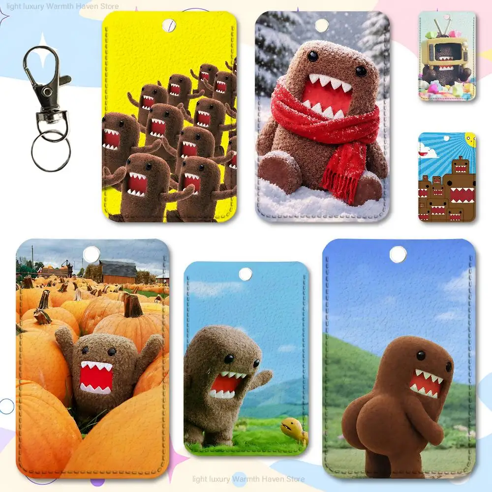 Cute D-Domo K-Kun Custom Access Card Case Leather Card Holder Transportation Card Case Gifts