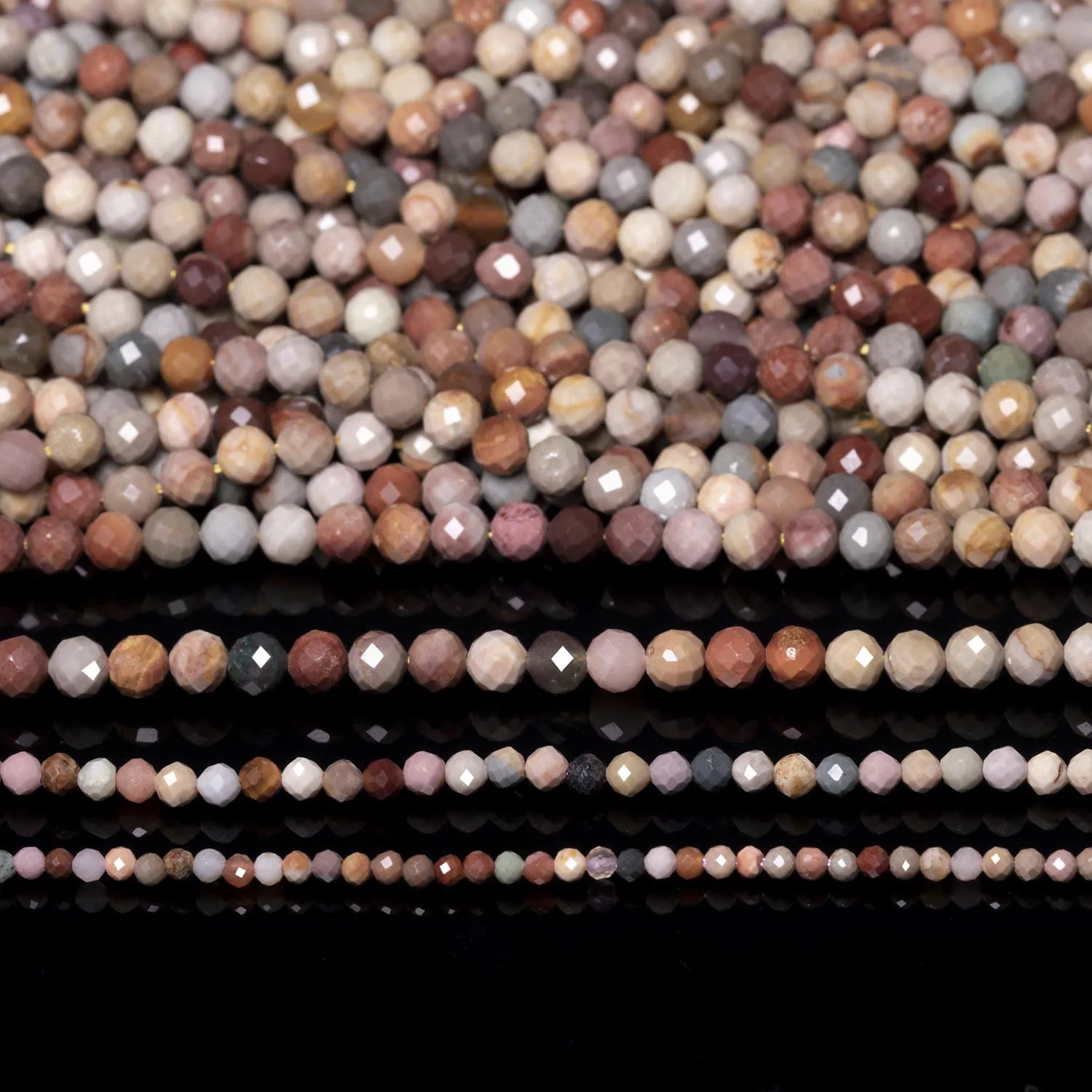 Natural Alashan Agate Faceted Stone Beads Tiny Small Spacer Beads for Jewelry Making DIY Bracelet Accessories 2/3/4/4x3mm
