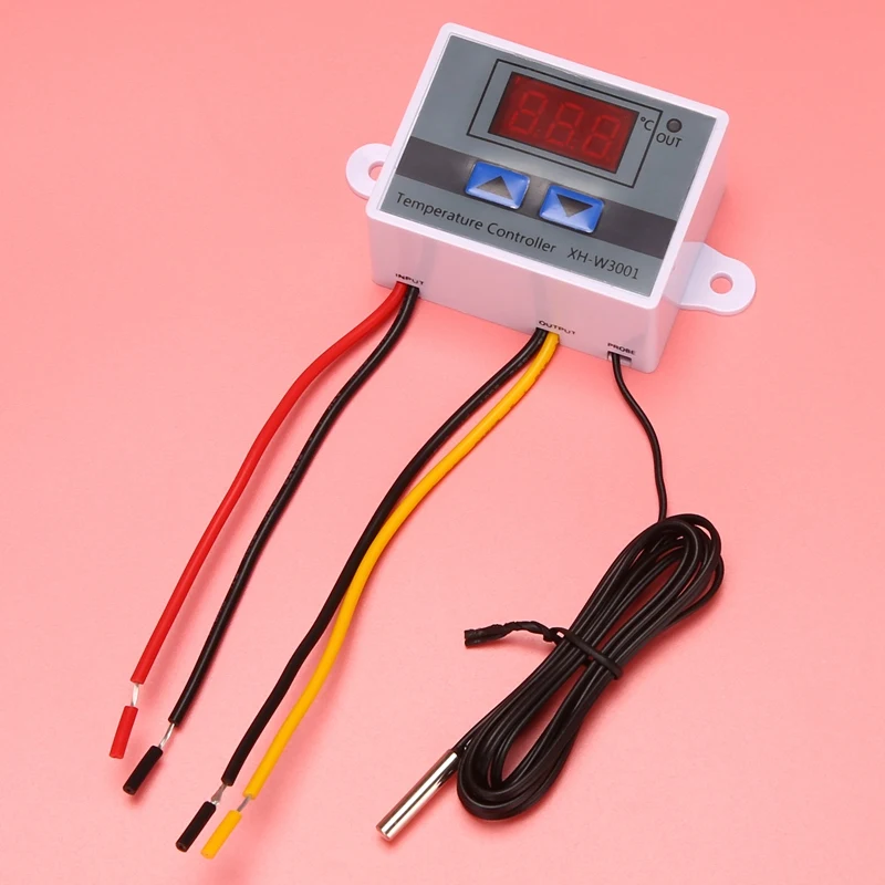 Smart-220V Digital LED Temperature Controller 10A Thermostat Control With Switch Digital Display Incubation Controller