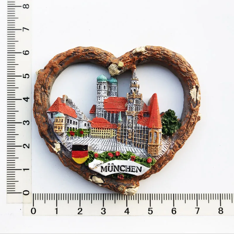 

Creative Munich Street Fridge Magnet New Crafts Cultural Style Message Stickers Resin Tourism Souvenir Decoration