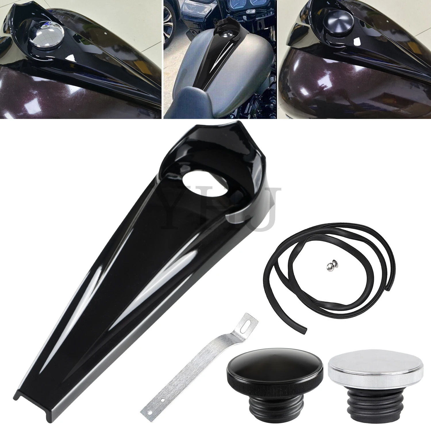 

Dash Fuel Tank Console Trim Panel Gas Tank Cap For Harley Motorcycle Touring Electra Street Road Tri Glide Ultra Classic 2008-23