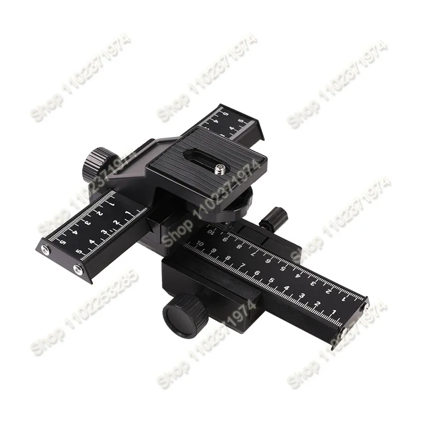 

4 Way Macro Focusing Rail Slider for Canon Sony Nikon Pentax Close-Up Shooting Tripod Head with 1/4 Screw for DSLR Camera