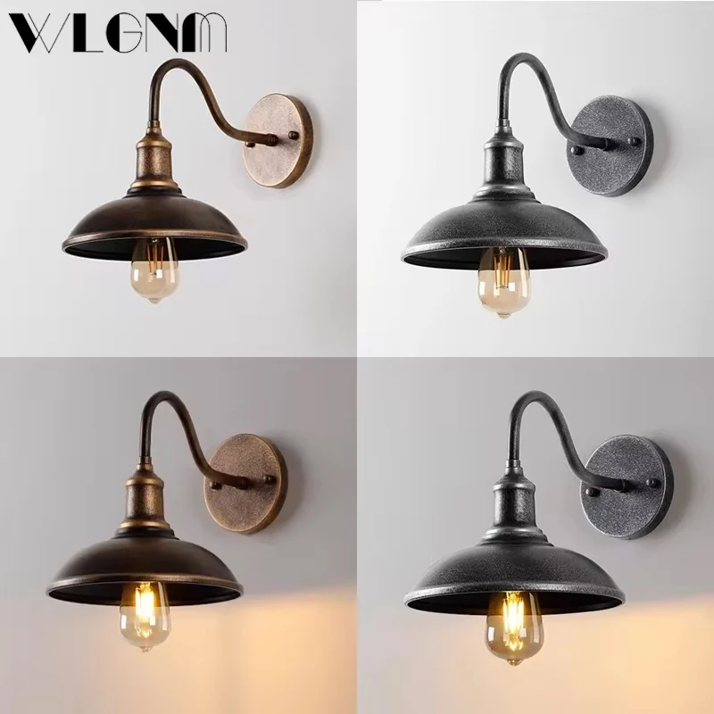 Vintage Waterproof Wall Light Outdoor Lamp for Balcony Doorway Courtyard Corridor Garden Industrial E27 Sconces Lighting Fixture